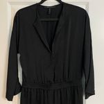 BCBGMAXAZRIA Black Margery Long Sleeve Jumpsuit Photo 4