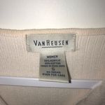 Van Heusen Beige Short Sleeve Button Up Sweater Photo 3