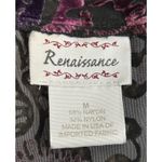 Velvet Burnout Kimono Jacket Size Medium Open Front Purple Green Patchwork Boho Photo 8