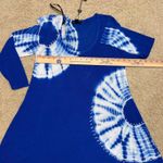Beldini Tie Dye Tunic Top Rhinestone‎ Embellished Long Sleeve Blue M NEW Size M Photo 8