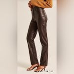 Abercrombie & Fitch Vegan Leather 90s Straight Ultra High Rise Pant Photo 4
