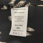 All in Favor  Black Print Faux Wrap Blouse Photo 5