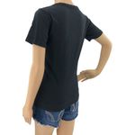 On Fire  SMALL Black Lace Up Malibu California Luna Beach Short Sleeve Tee Photo 3