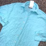 Vitamin A  Gauze Cotton Tunic Button Down Top Cover Up Size XS | NWT Photo 1