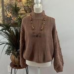 Jessica Simpson  Women Cardigan Cropped Sweater Size M Long Sleeve Crew Neck Photo 0