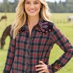 Johnny Was embroidered PUFF SLEEVE WESTERN SHIRT NWT Photo 12