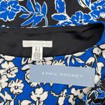 London Times Floral Printed Diagonal Sheath Dress Sleeveless Blue Size 0 Photo 8