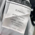 RUNAWAY THE LABEL Maxi Dress Size Large US 8 Black White Floral Key Hole Cutout Photo 5