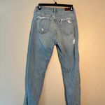 Hollister Curvy High Rise Blue Ripped Mom Jeans Distressed Vintage Stretch SZ 26 Photo 10