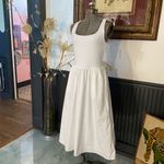 Spanx NWT  Smooth Jersey Scoop Neck Tank Midi Dress in Classic White - Sz S 🧡🎀 Photo 3