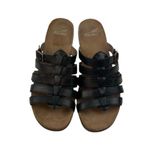 Dansko * Strappy Sandal Womens Size 40 Black Leather Slip On Comfort Heel Shoe Photo 2