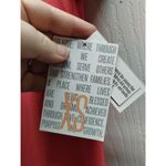 LuLaRoe  NWT Size XS Classic Tee Coral Short Sleeves Navy Blue Trim High Low Top Photo 5