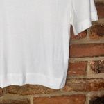 Aritzia Babaton White Formarib Short Sleeve Mock Neck Knit T-Shirt Size Medium Photo 3