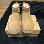 UGG  mustard seed wool platform heeled ankle boots booties shoes women’s 9 new Photo 1