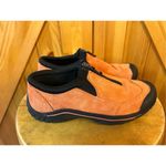 Lands' End  Women's Shoes Sz 6B Orange Suede Zip Moc Outdoor Photo 2