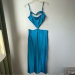 Princess Polly Rosey Blue Midi Cut Out Satin Dress 10 Photo 4