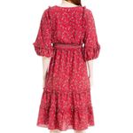 Max Studio Women's 3/4 Sleeve Tiered Bubble Crepe Dress Photo 1