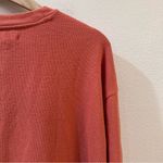 Madewell Drop-Sleeve Henley Tee Sweatshirt Coral Orange Size XS Photo 4