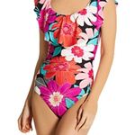 La Blanca In Full Bloom Off Shoulder Ruffle One Piece Photo 4