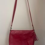 Ganson red faux leather bag purse EUC cute! Photo 0