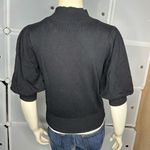 Leith  Short Sleeve Mock Neck Sweater Black Size Small Photo 1