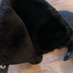 Eileen Fisher  Womens Shearling Fur  Black Wedge Heel Boots Suede Size 8 Photo 5