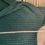 Parallel Skies Ribbed Knit Boat Neck 3/4 Sleeve Top Large Button Y2K Soft Layers Green Photo 5