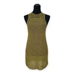 Elizabeth and James | S | Olive Cord Pointelle Knit High Slit Long Sweater Tank Photo 4