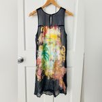 Anthropologie Moulinette Soeurs Varese Silk Sleeveless Dress Italy Print Size 10 Photo 3