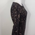 Betsy and Adam  Sequin Sheath Dress NWT Size 4 Formal Black Sequin Party Dress Photo 3