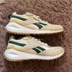 Reebok  Classic White and Dark Green Sneakers Photo 2