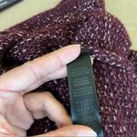 White House | Black Market  Maroon Metallic Knit Sweater Photo 6