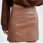 Aritzia Babaton Modern Vegan Leather Mini Skirt Black size 00 Faux Leather $98 Photo 3