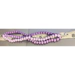Vintage Teng Yue Multi Strand Bracelet Purple Beads Snap Closure Estate 7.5" Photo 5