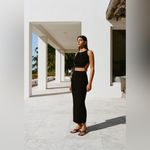 Sabo Skirt NWT Sabo Evie Black Ribbed Knit Maxi Skirt XS Photo 7