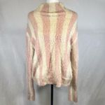 Hem & Thread  candy cane striped mock neck soft fuzzy sweater size medium Photo 1