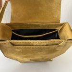 Cala Jade Leather Snakeskin Flap Hexagon Small Crossbody Bag‎ Purse Yellow Photo 4