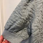 Nine West Women's Gray Quilted Short Sleeve Sweatshirt Pullover Top Large Photo 1