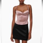 Wilfred Aritzia  Dazzle Satin Bustier Top in Mauve Size 0 Photo 1