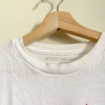 Nike White Red Logo Crew neck Short Sleeves Tee Shirt Men Medium Photo 2