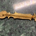 VTG Bar Brooch Gold Over 925 Double Crescent Moon Pearl And Moonstone Elegant Photo 3