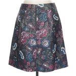 Loft Ann Taylor Metallic Pleated Floral Pink Teal Red Lined Women’s Size 10 Med Photo 2