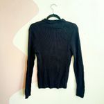 Preview International Vintage Black Ribbed Turtleneck Sweater Classic Preppy Minimalist Goth XL Photo 1