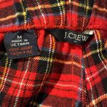 J.Crew Red Plaid Drawstring/ Elastic Waist Pajama Pants Mediums Cotton Size M Photo 3