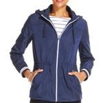 Tommy Hilfiger WOMENS NAVY BLUE LIGHT WEIGHT HOODED RAINCOAT SIZE XS Photo 0