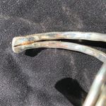 Designer Signed Handmade Sterling Silver Modernist Wavy Cuff Bracelet Photo 5