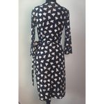 Diane Von Furstenberg Diane Von Furstenburg Wrap Jersey Dress 100% Silk Julian Black White Sz 2 Photo 4
