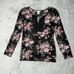 Denim & Supply Ralph Lauren Ralph Lauren Denim & Supply Shirt Womens Large Black‎ Pink Floral Cottage Fairy Photo 1