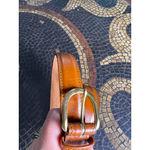 Bill Blass Women's Brown Leather Belt with Gold Buckle Photo 4