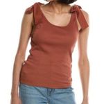 Nation Ltd Gigi Tank with Poplin Ties ORANGE Rust Womens Size XS Photo 0